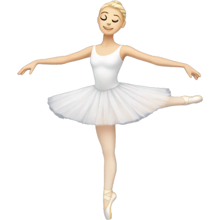 White ballerina dancing emoji