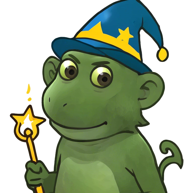 Monkey with magic wand  emoji