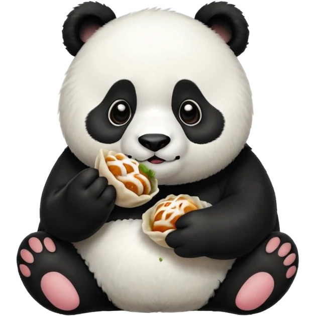 Panda eating momos emoji