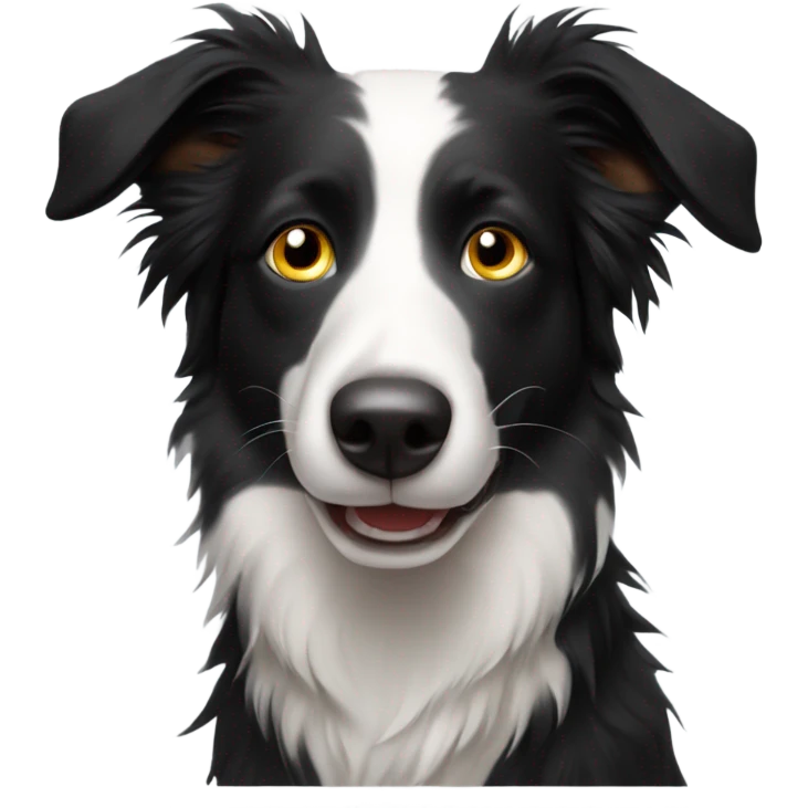 Create a border collie with a nlie eye emoji emoji