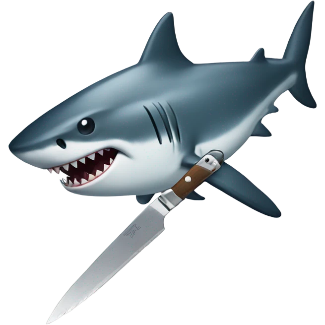 shark with the knife emoji