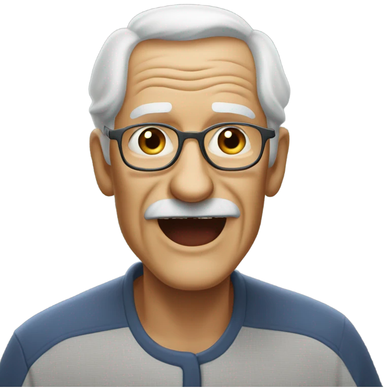 Old man mewing emoji