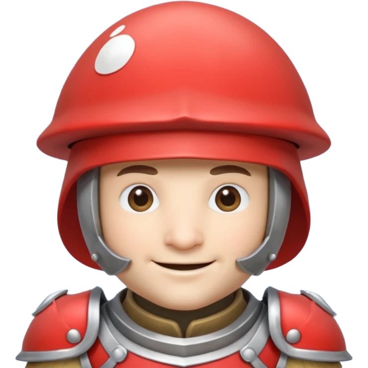 mushroom knight portrait, head and shoulders only, mushroom cap helmet, tiny armor collar, heroic smile, fantasy vibe, 3D cartoon, mobile game icon style, clean background, no text, no watermark
 
 emoji