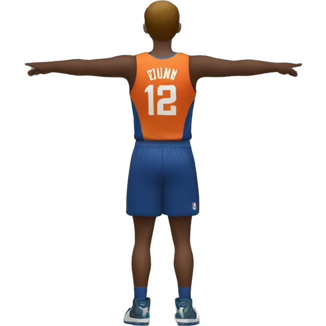 player's back symmetric arms tucked in emoji
