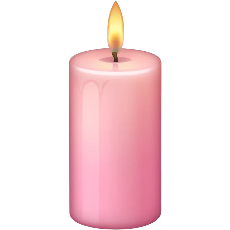 Pastel pink candle emoji