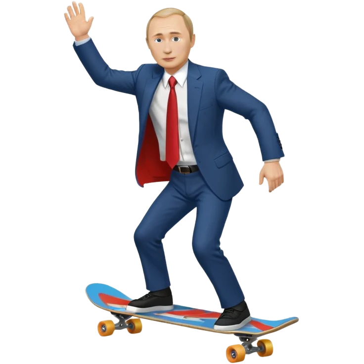 putin riding skate board emoji