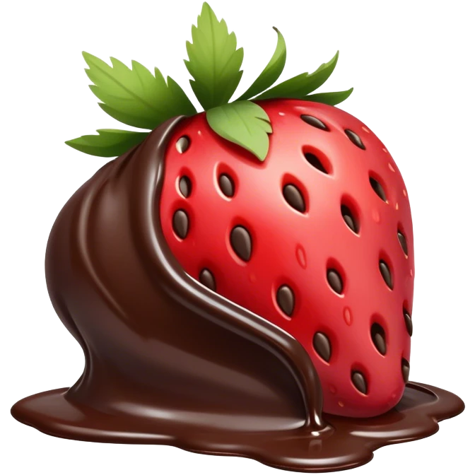 strawberries in melted chocolate emoji