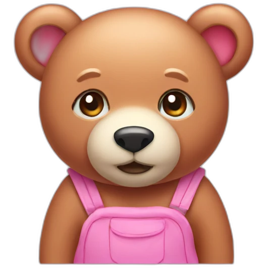 little pink bear emoji