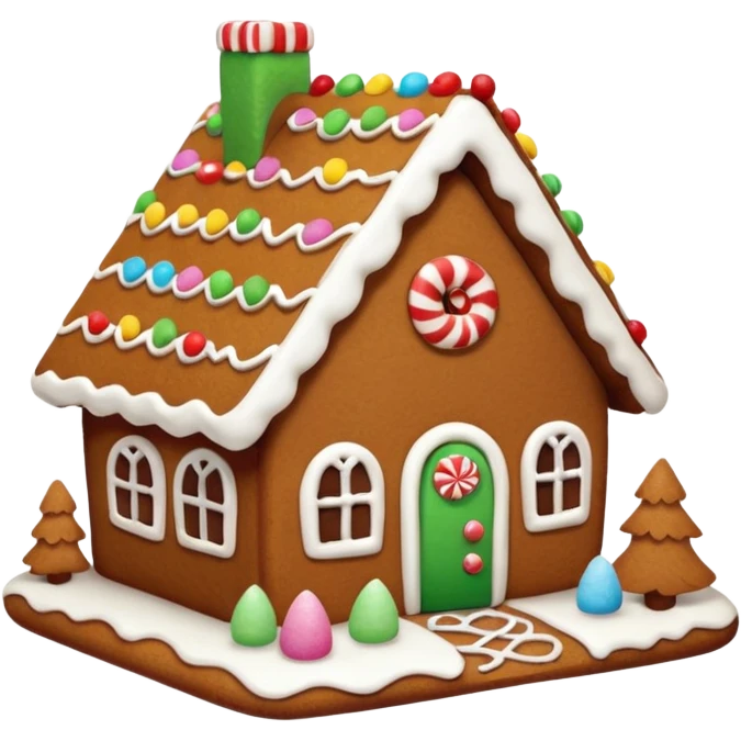 Gingerbread house emoji