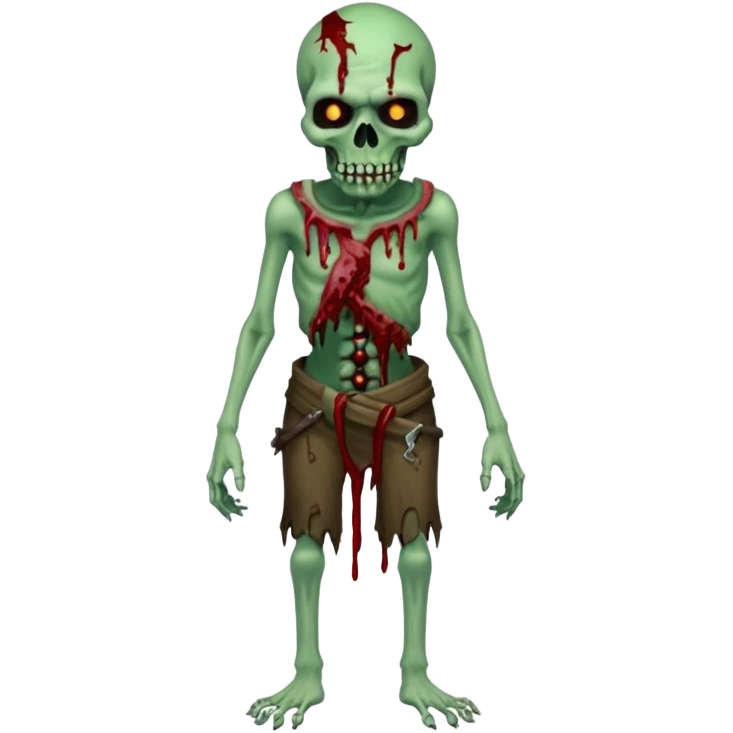 Rotting corpse zombie demons, full body, in the style of your bleeding skull art, full body emoji
