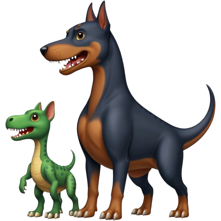 dinosaur doberman emoji
