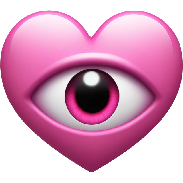 Evil eye pink heart emoji