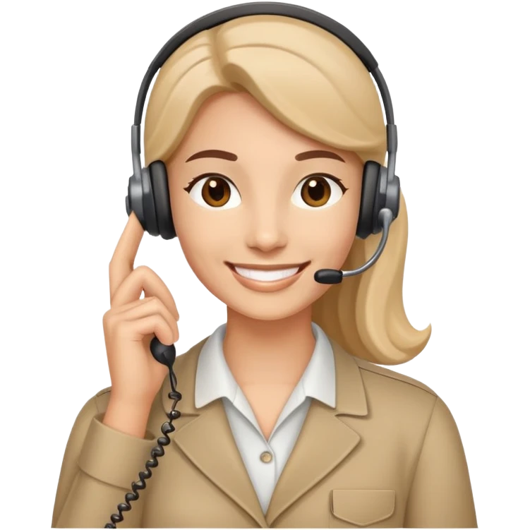 telephone operator with headset emoji