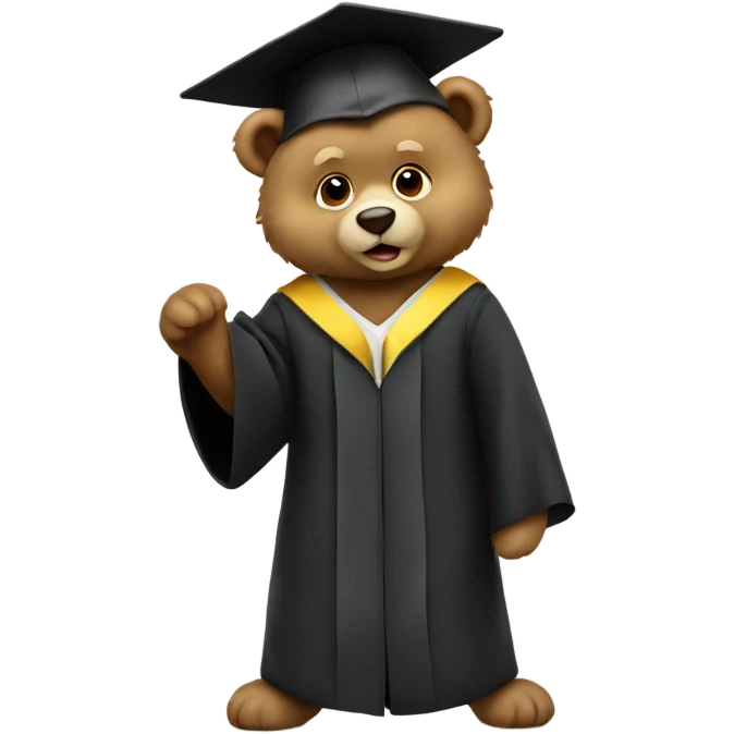 graduation bear emoji