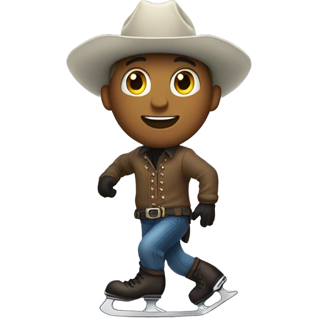 ice skating cowboy emoji