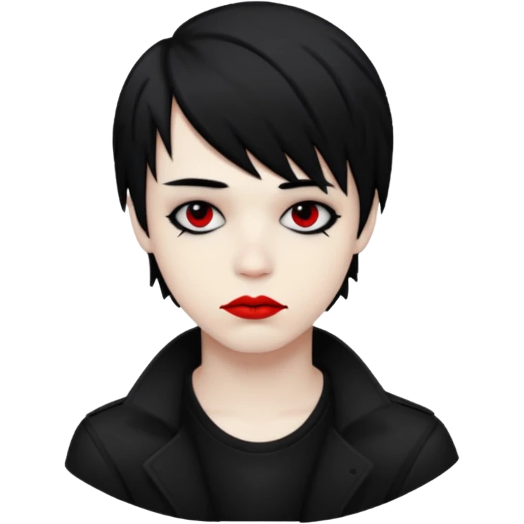 Emo boy with red lipstick  emoji