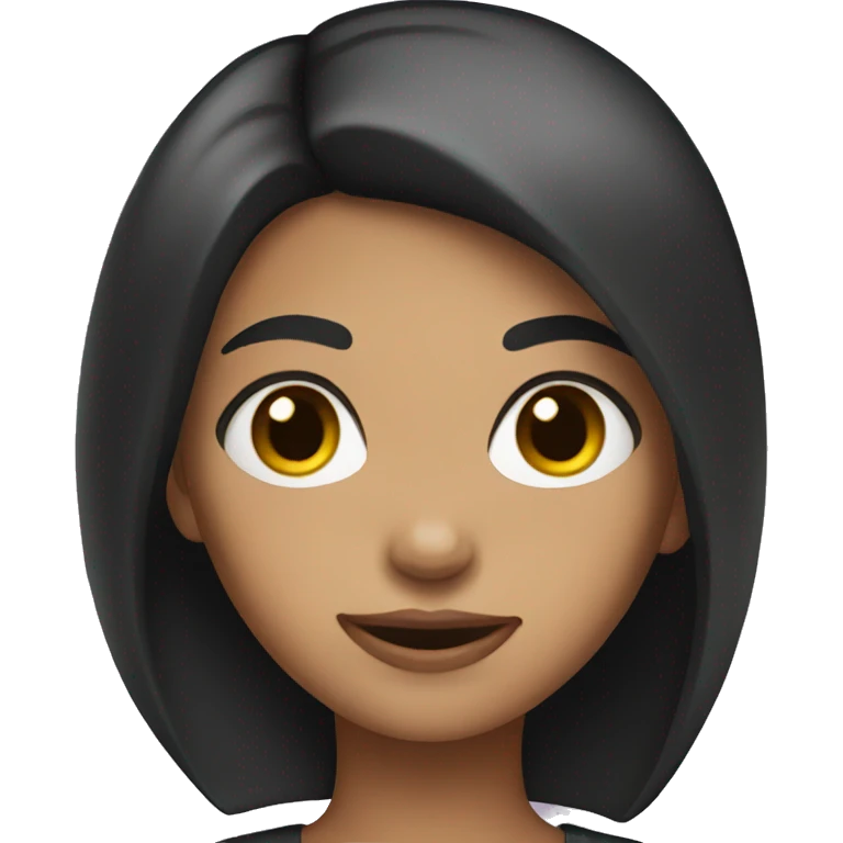 girl with black short hair emoji