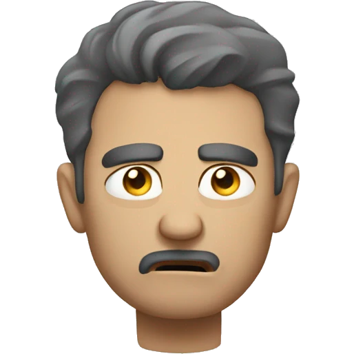 Man who is tired and angry emoji