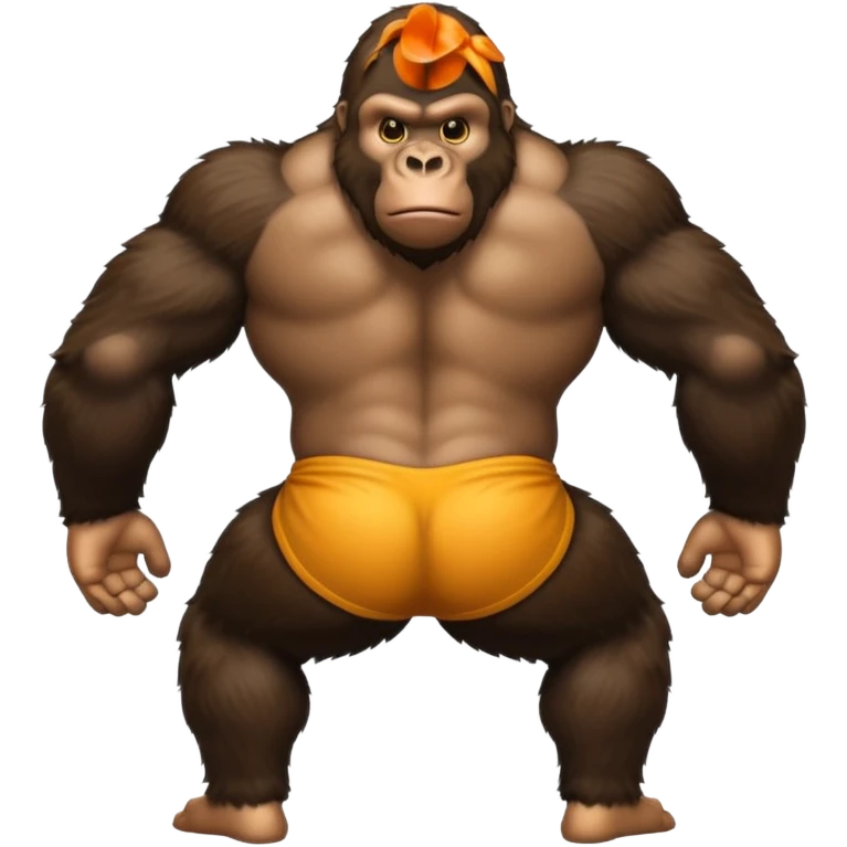 Götünü gösteren goril emoji