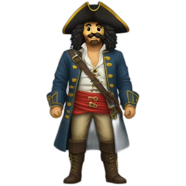 León con ropa pirata  emoji