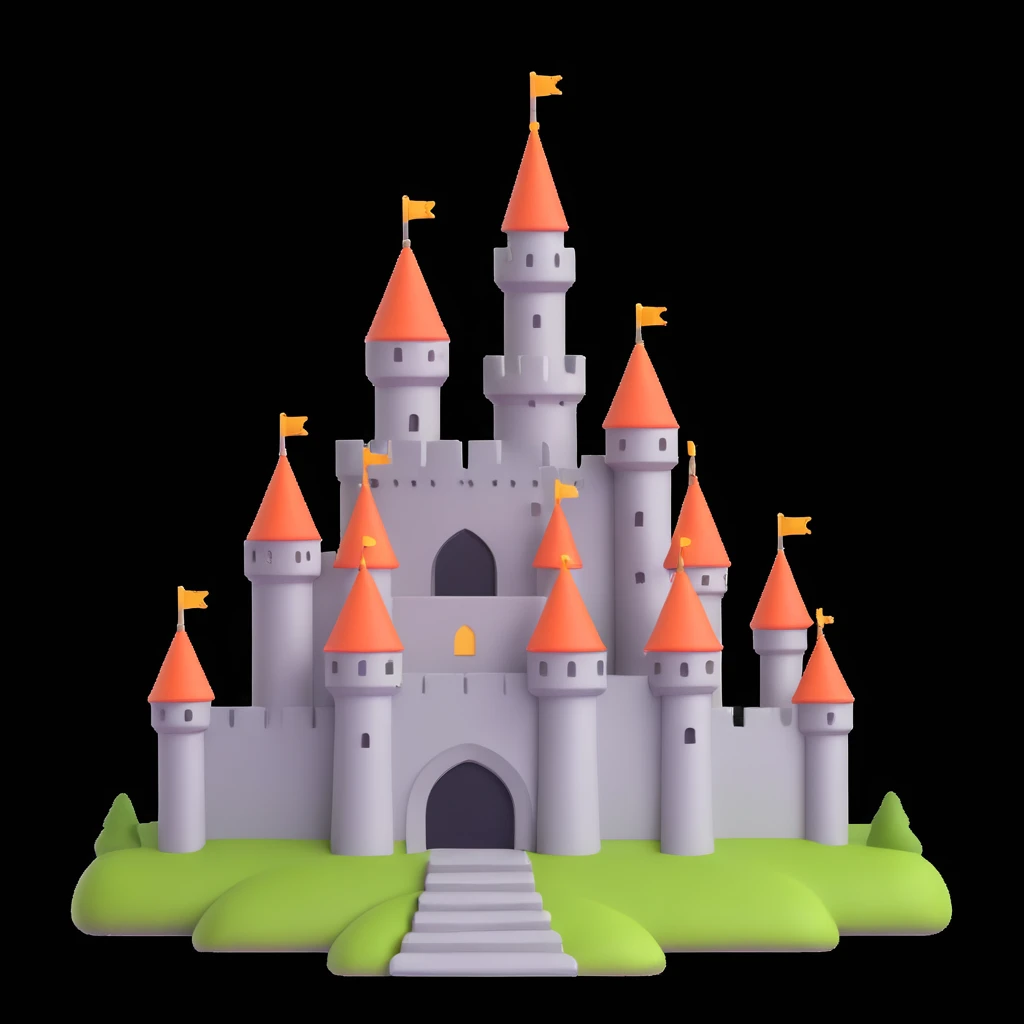 king and queen, castle background emoji