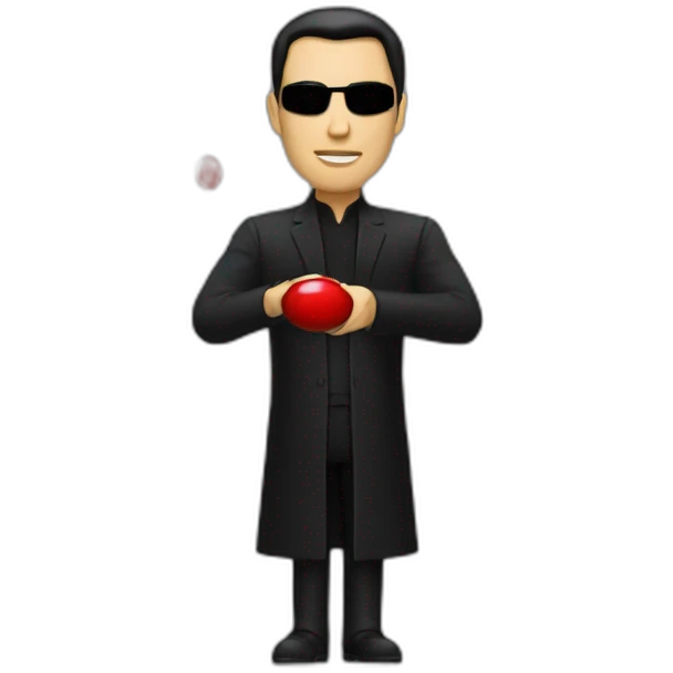 NEO,-the-matrix,-holding-red-pill emoji