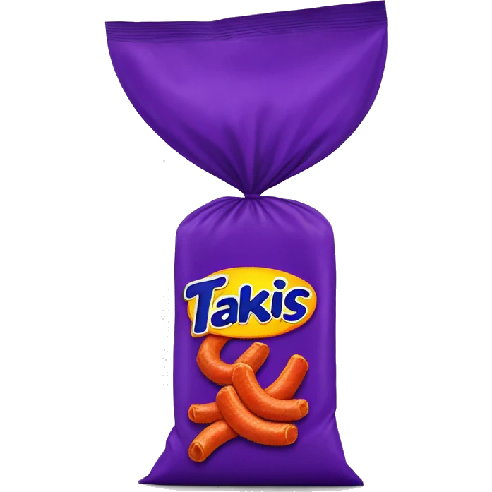 Open bag of takis emoji