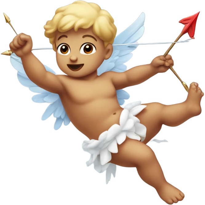 Baby cupid throwing down his arrows  emoji