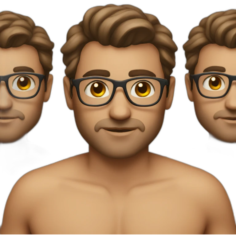 a software engineer wearing no shirt emoji