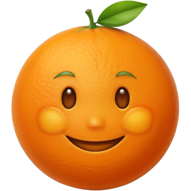 Orange with ssmile face emoji