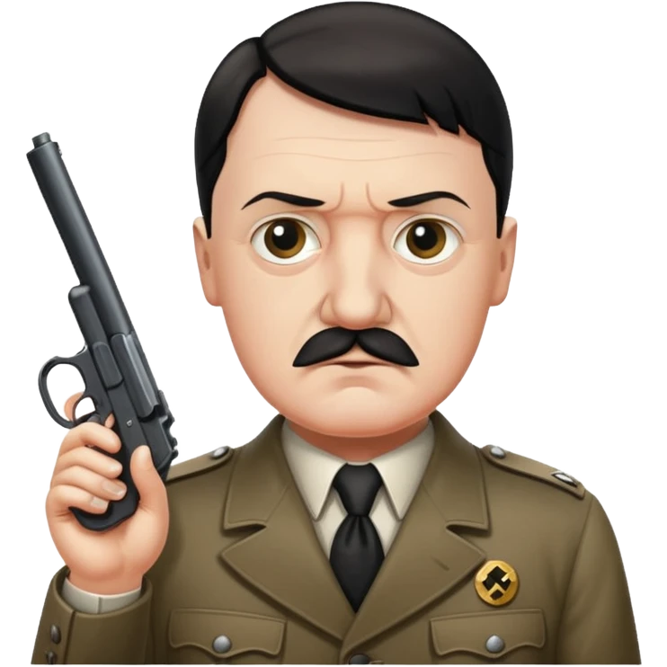 Hitler with Gun emoji