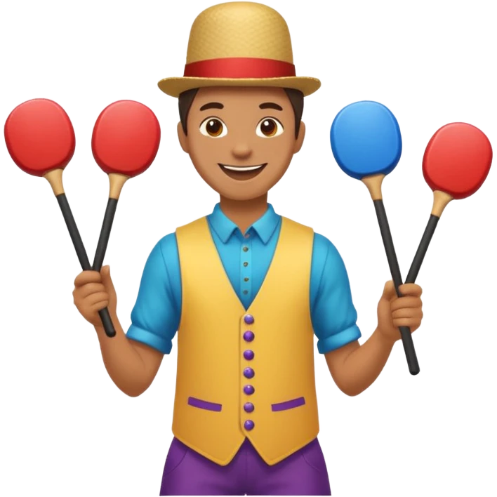 Juggler with clubs,Street Performers emoji