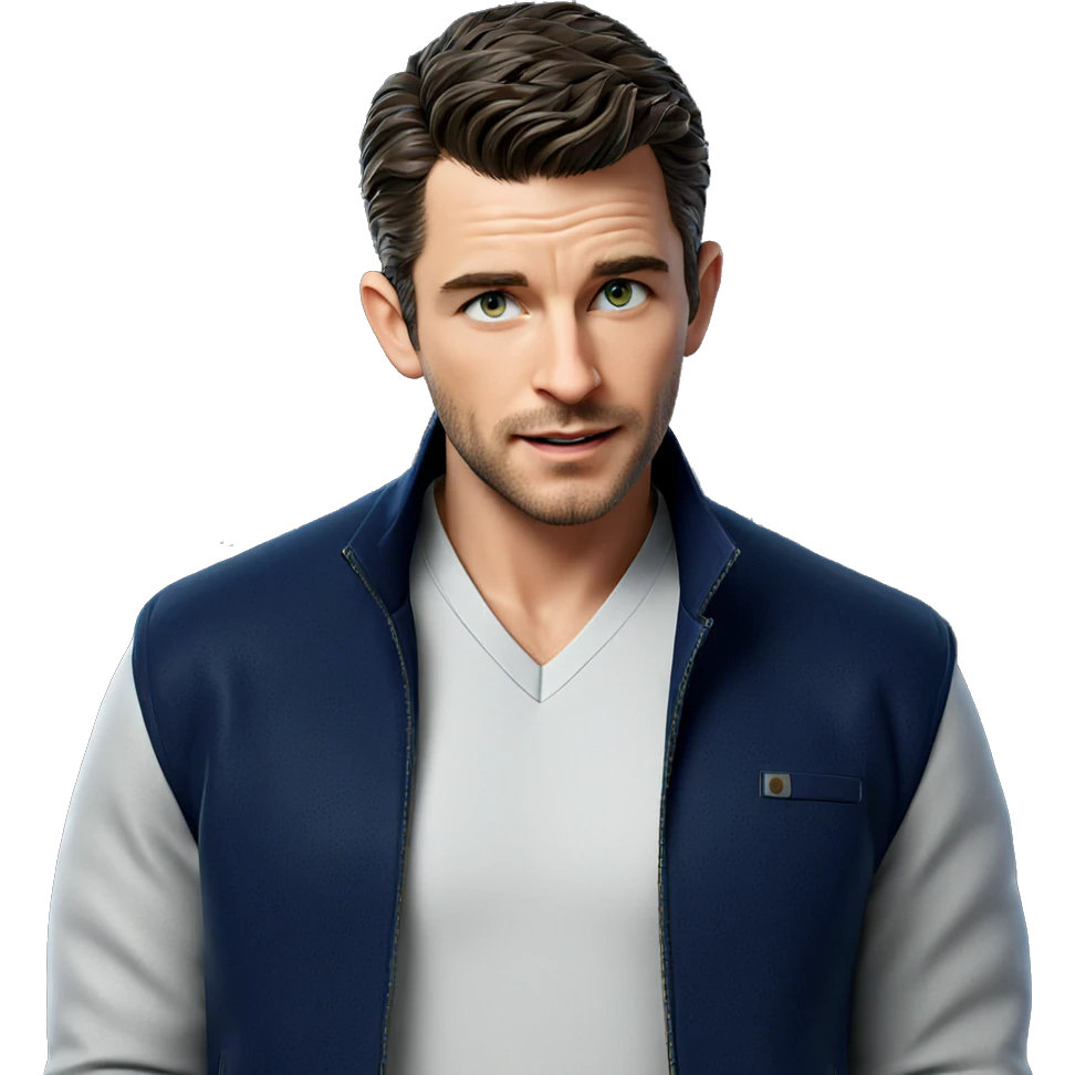bearded boy in jacket emoji