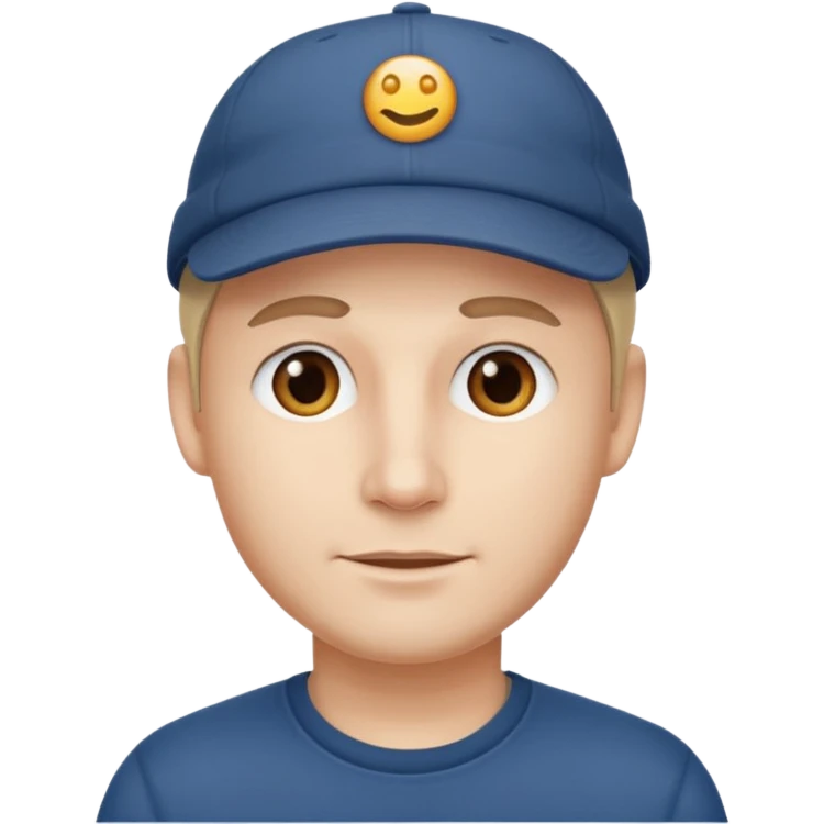 A man who look like hitler wearing cap without mustache  emoji