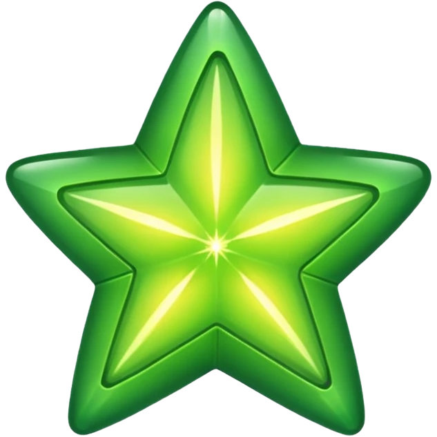 Star color green emoji