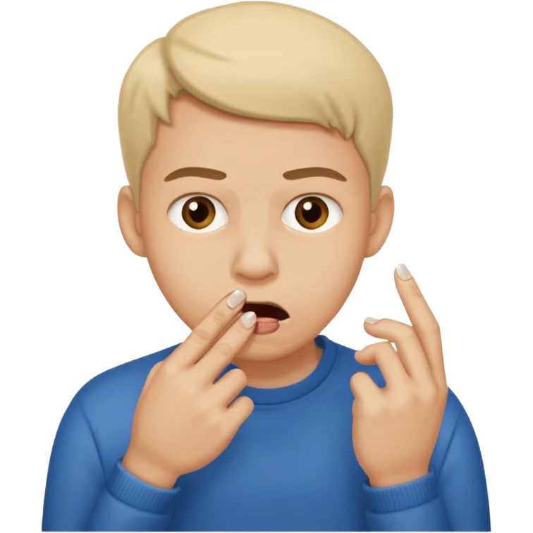 emoji mordiendose la uña emoji