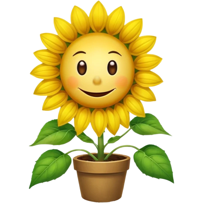 An exact  picture of the sunflower from Plants vs. Zombies emoji