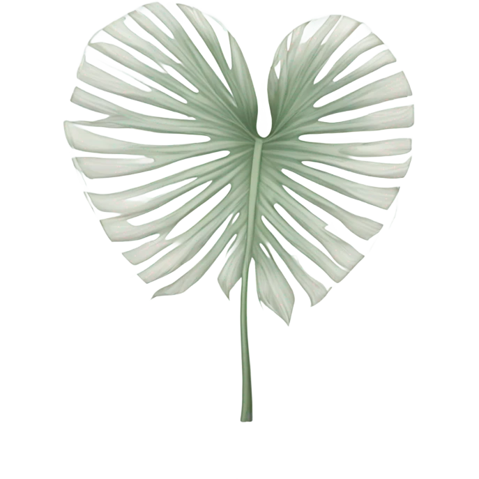 White heart palm emoji