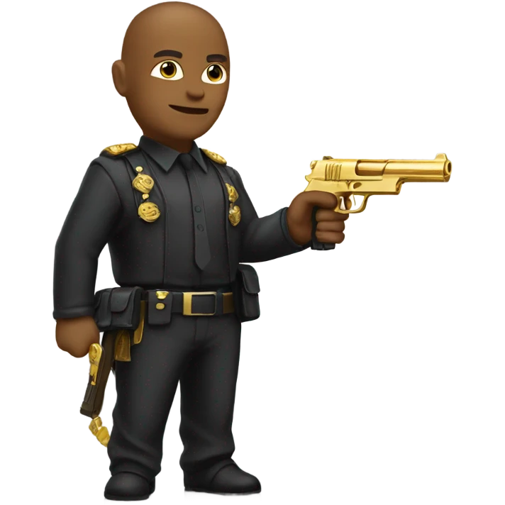 me with a gold gun emoji