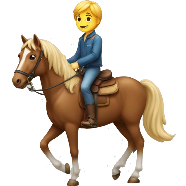 Boy sur un cheval emoji