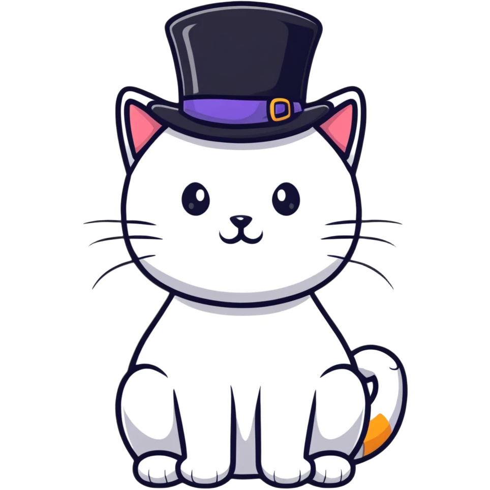 cat wearing a top hat emoji
