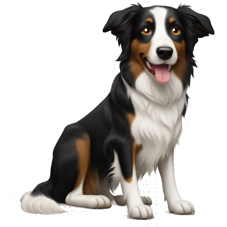 Border collie and setter mix dog emoji