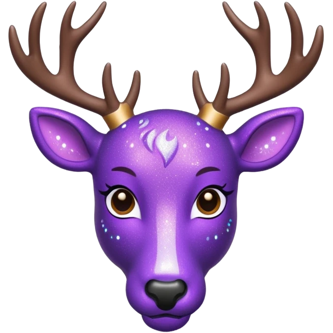 glitter purple and cian pokemon crystal deer emoji