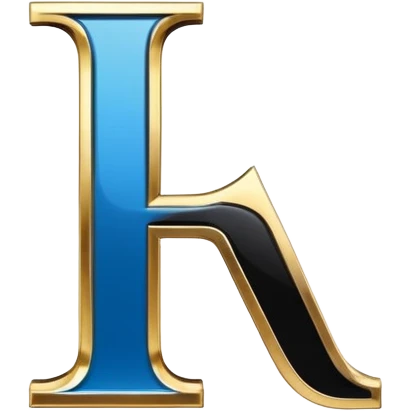 Bold Black-Blue-White-Gold Font Letter “I” emoji