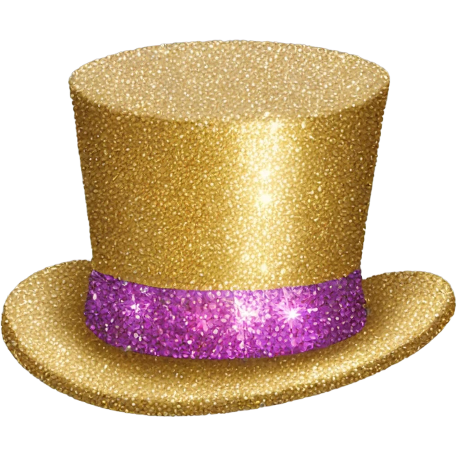 Sparkly top hat emoji