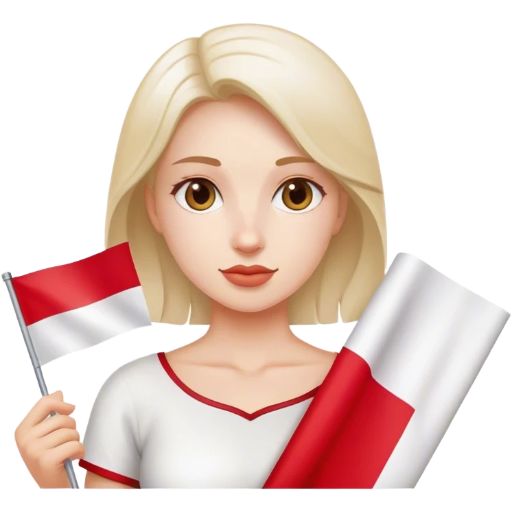 woman with Poland flag emoji