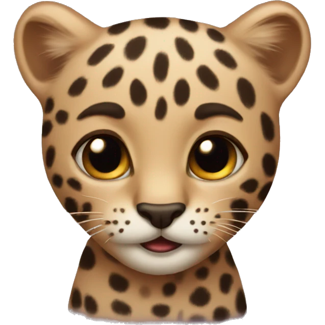 leopard kitten face emoji