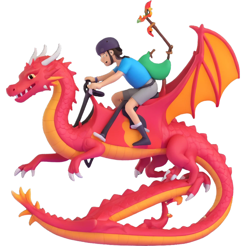 person riding a dragon emoji