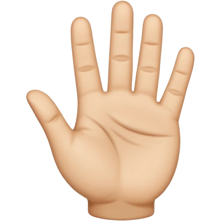  Create a emoji of an open hand but keep the thumb and little finger closed inward emoji