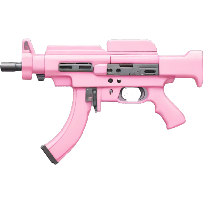 pastel pink machine gun emoji